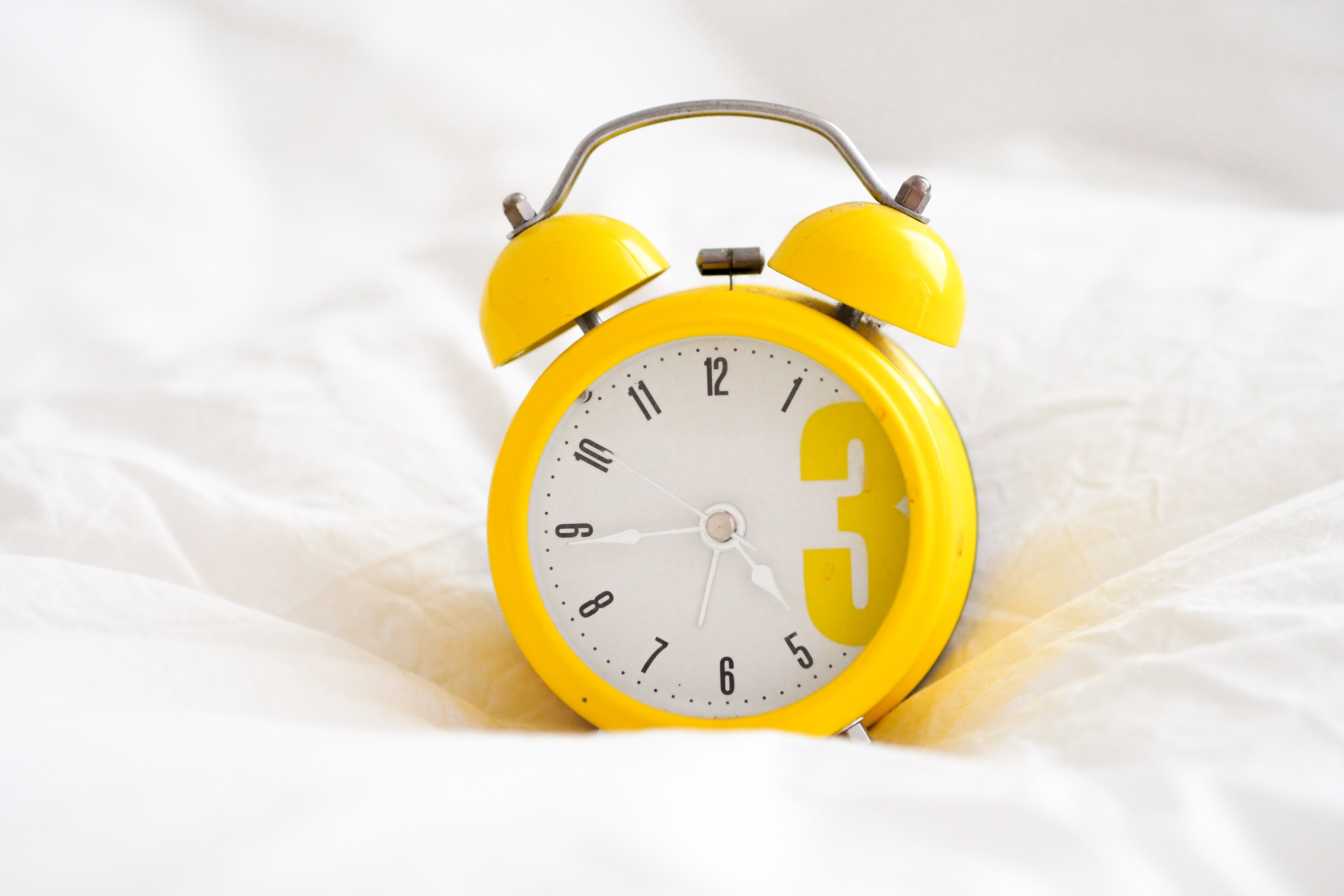 Yellow alarm clock