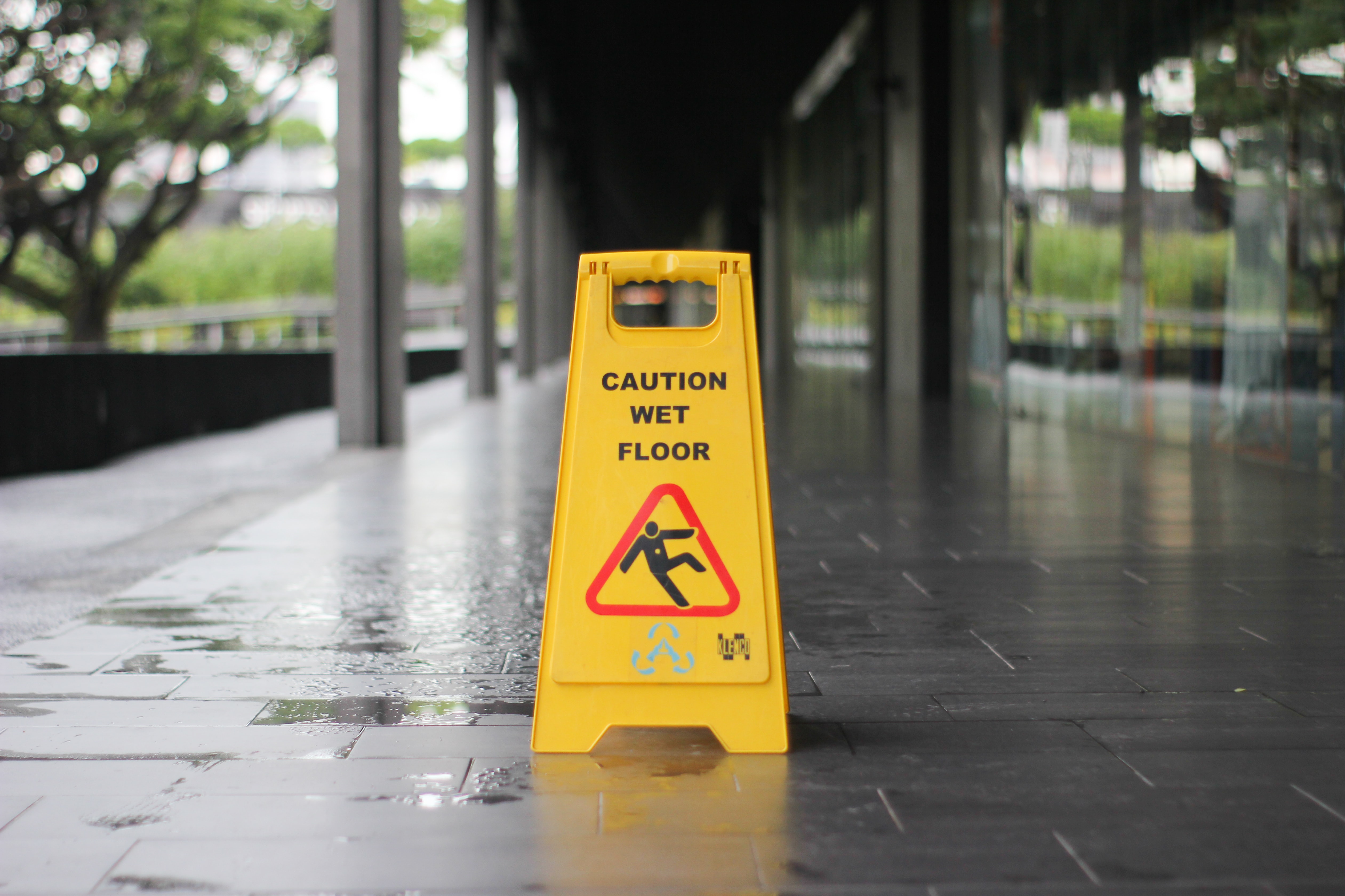 Caution wet floor sign