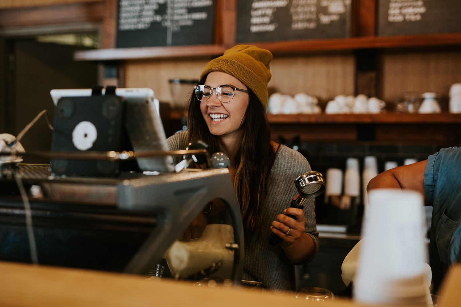 Barista at work